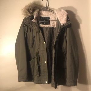 H&M Winter Coat - Forest Green Sz 12
